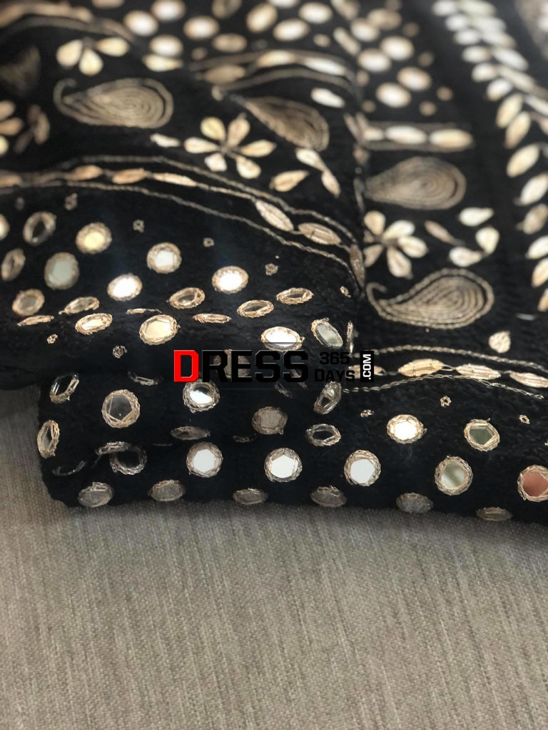 Black Mirror Gota Patti Chikankari Anarkali