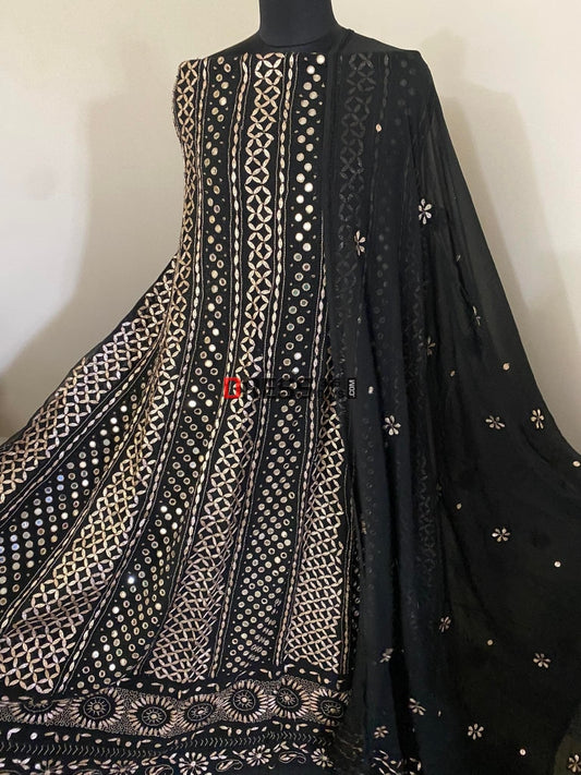 Black Mirror & Gota Patti Chikankari Anarkali