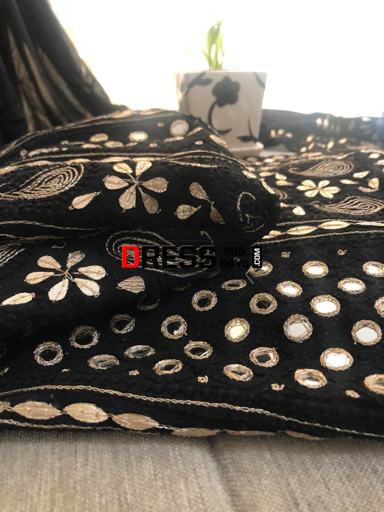 Black Mirror Gota Patti Chikankari Anarkali