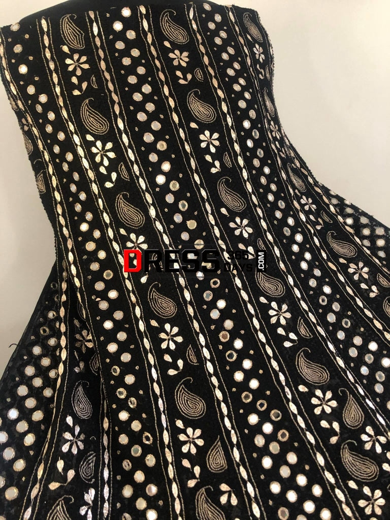 Black Mirror Gota Patti Chikankari Anarkali