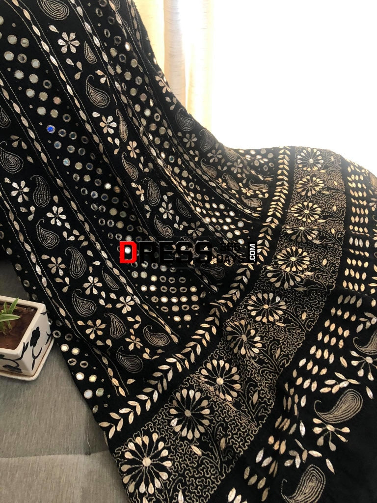 Black Mirror Gota Patti Chikankari Anarkali