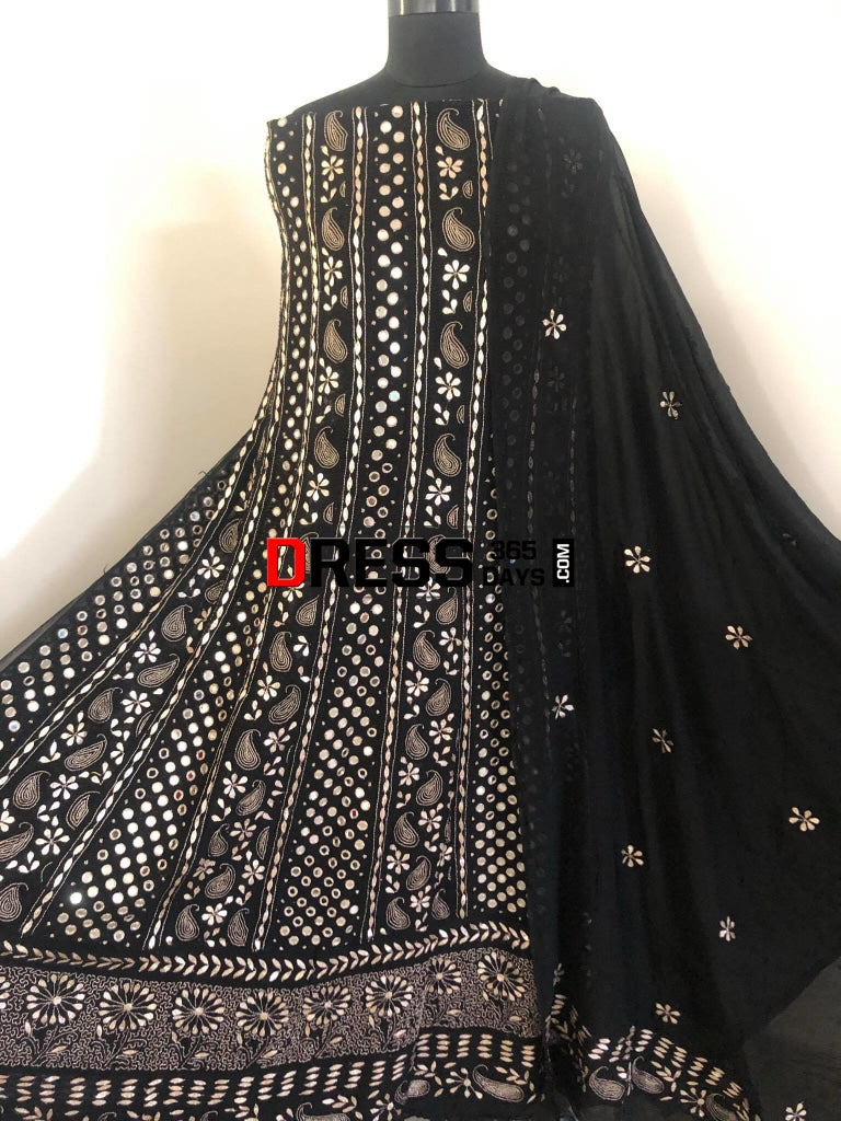 Black Mirror Gota Patti Chikankari Anarkali