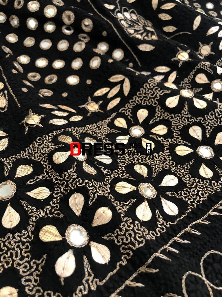 Black Mirror & Gota Patti Chikankari Anarkali Suit