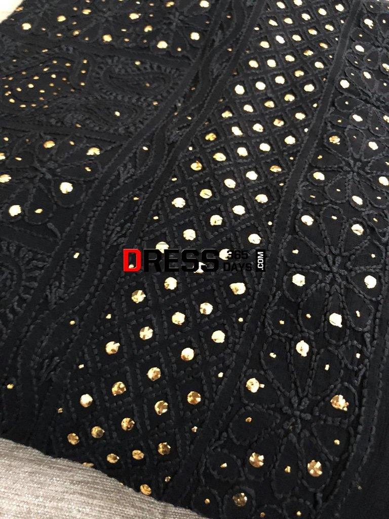Black Mukaish And Chikankari Suit Suits