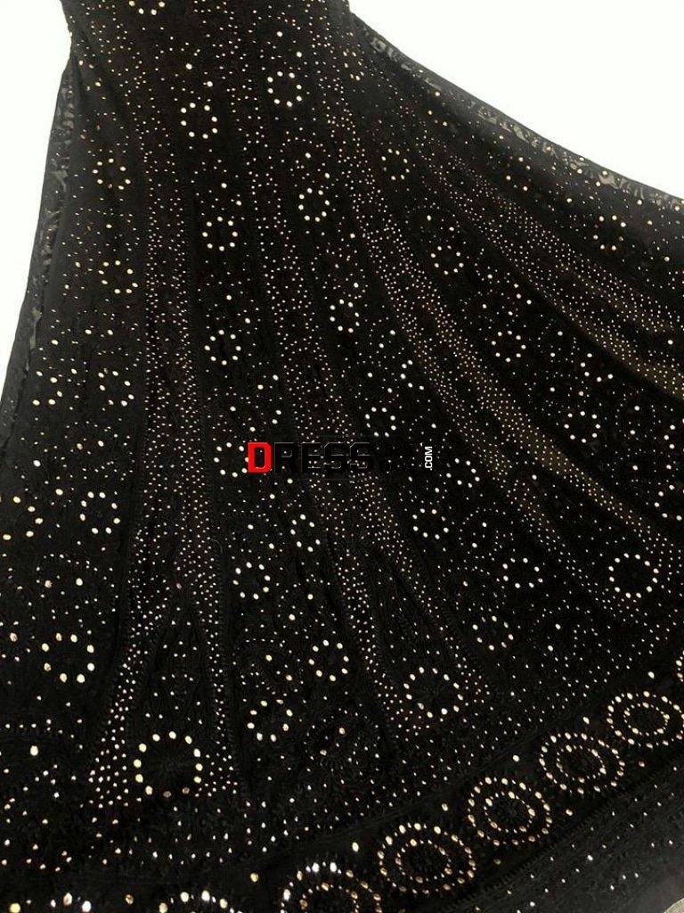 Black Mukaish Chikankari Anarkali Suit