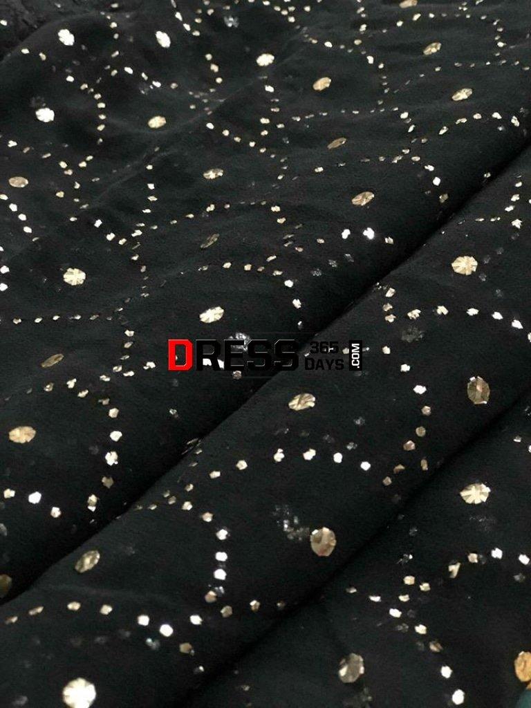 Black Mukaish Chikankari Saree