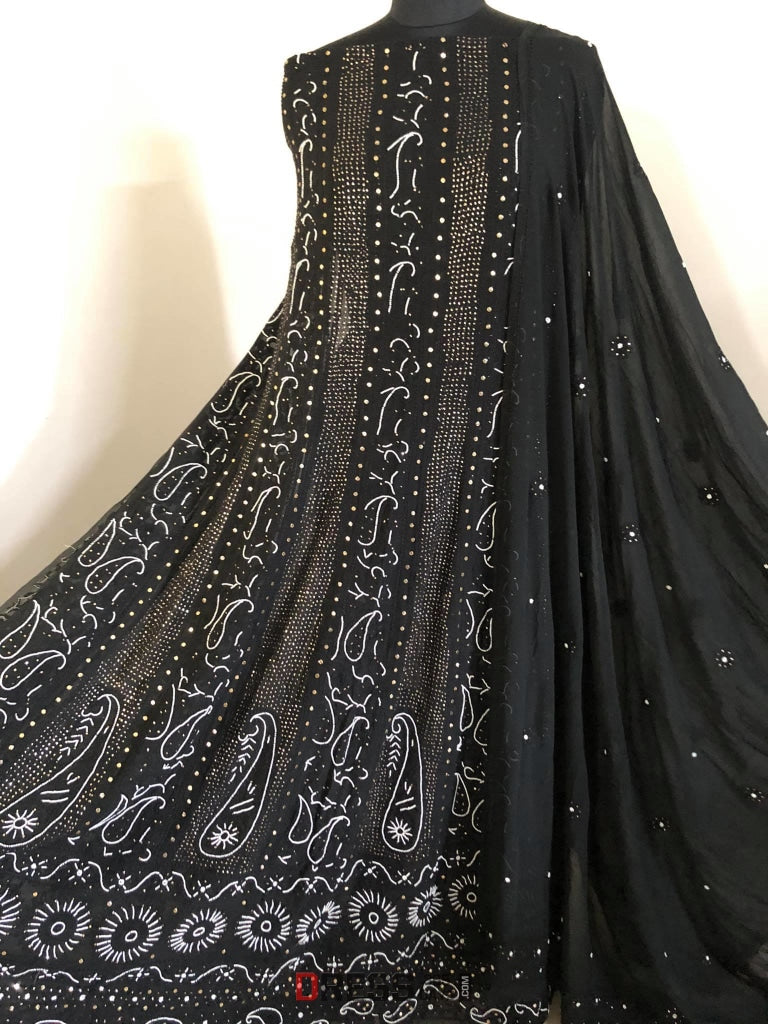 Black Pearl & Kamdani Chikankari Anarkali Suit