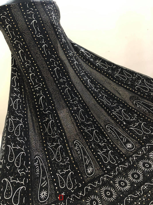 Black Pearl & Kamdani Chikankari Anarkali Suit