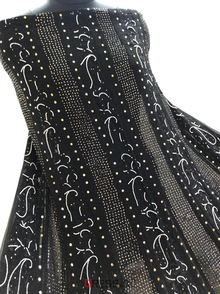 Black Pearl & Kamdani Chikankari Anarkali Suit