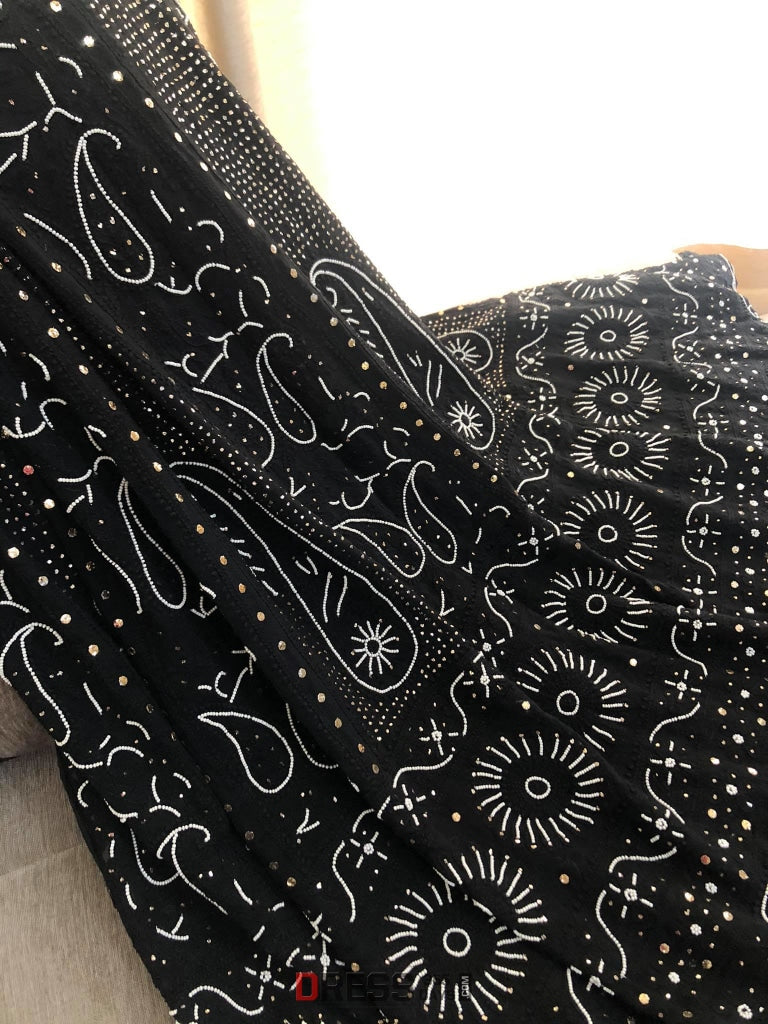 Black Pearl & Kamdani Chikankari Anarkali Suit