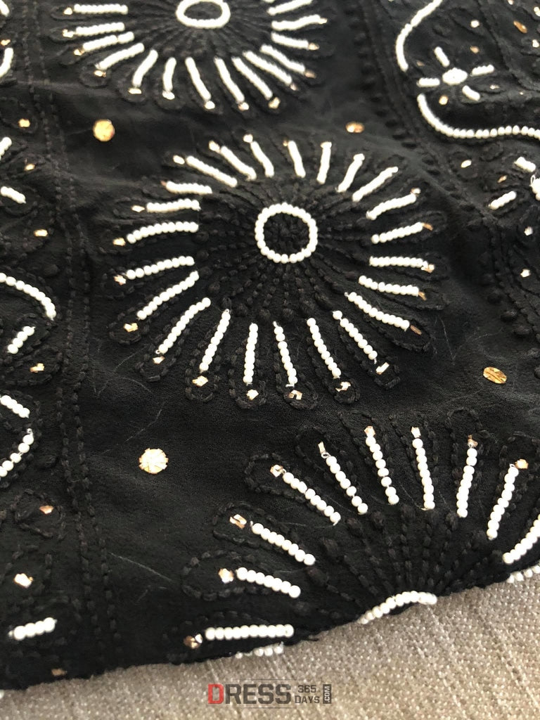 Black Pearl & Kamdani Chikankari Anarkali Suit