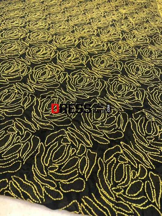Black Pure Georgette Running Fabric- 3Mtrs Chikankari Suits