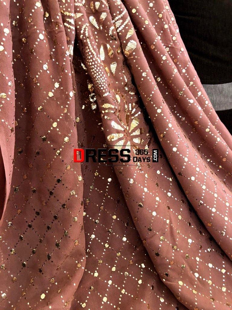 Brown Kamdani Work Suit Chikankari Suits