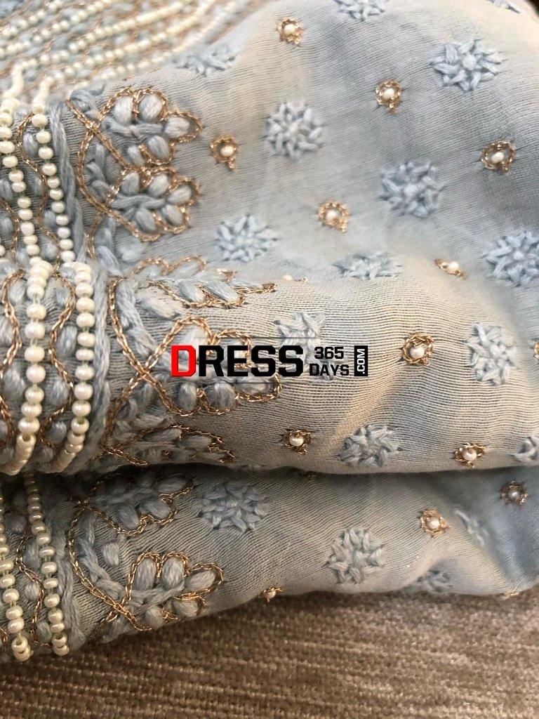 Chanderi Beads Aari Zari Chikankari Suit Suits