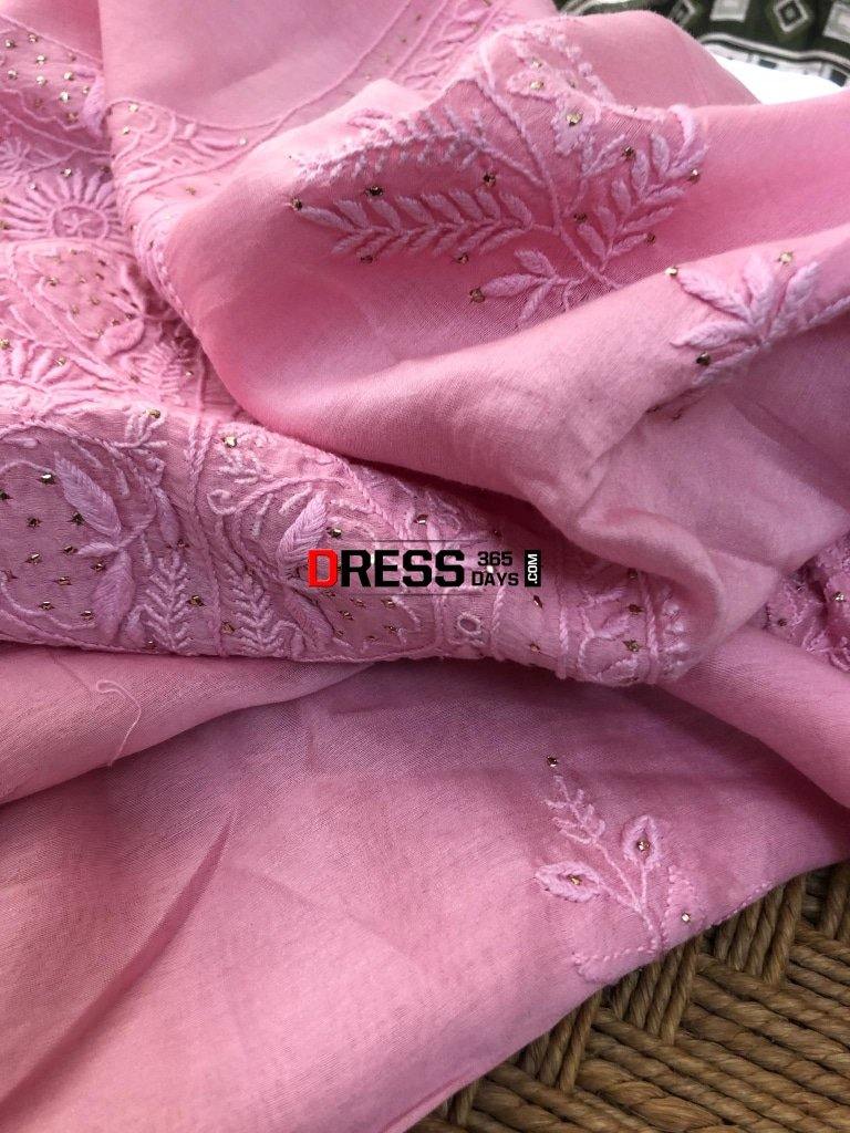 Chanderi Mukaish Chikankari Suit Suits