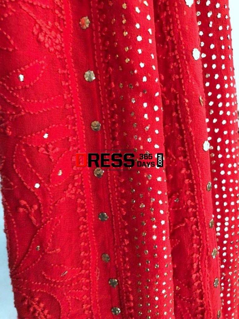Chikankari Anarkali Suit With Golden Mukaish (Anarkali And Dupatta)
