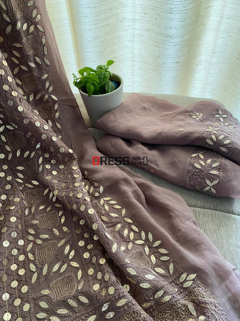 Chikankari Gota Patti Kurta Dupatta Set Suits