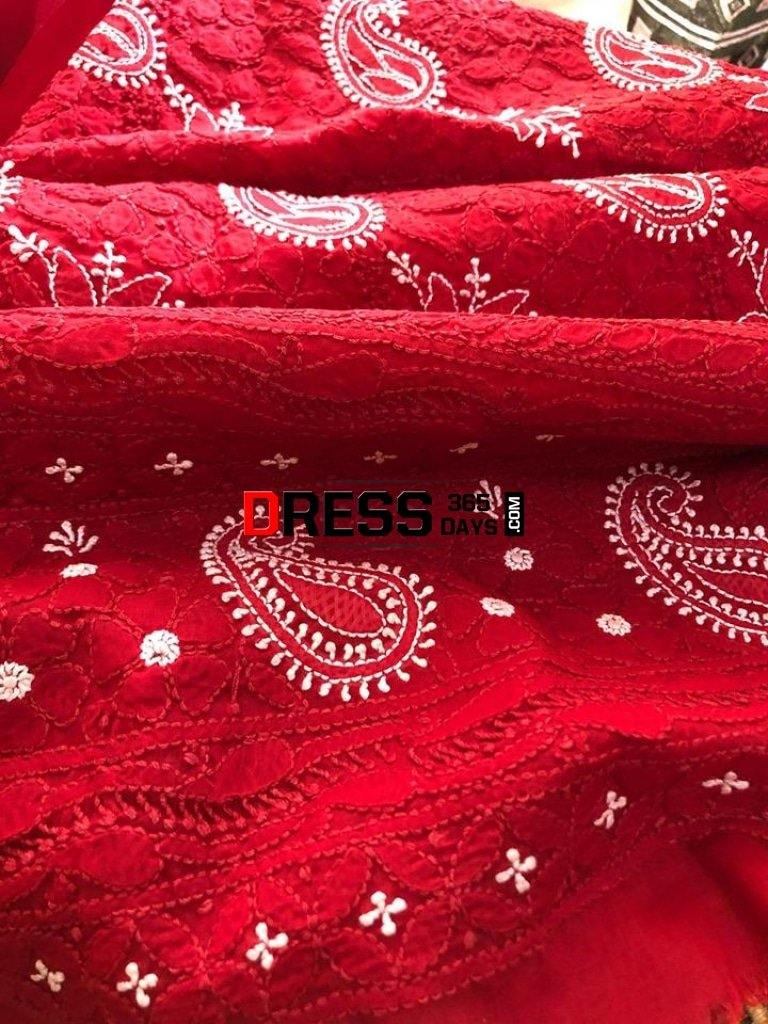 Cotton Chikankari Kurti Fabric Fabric
