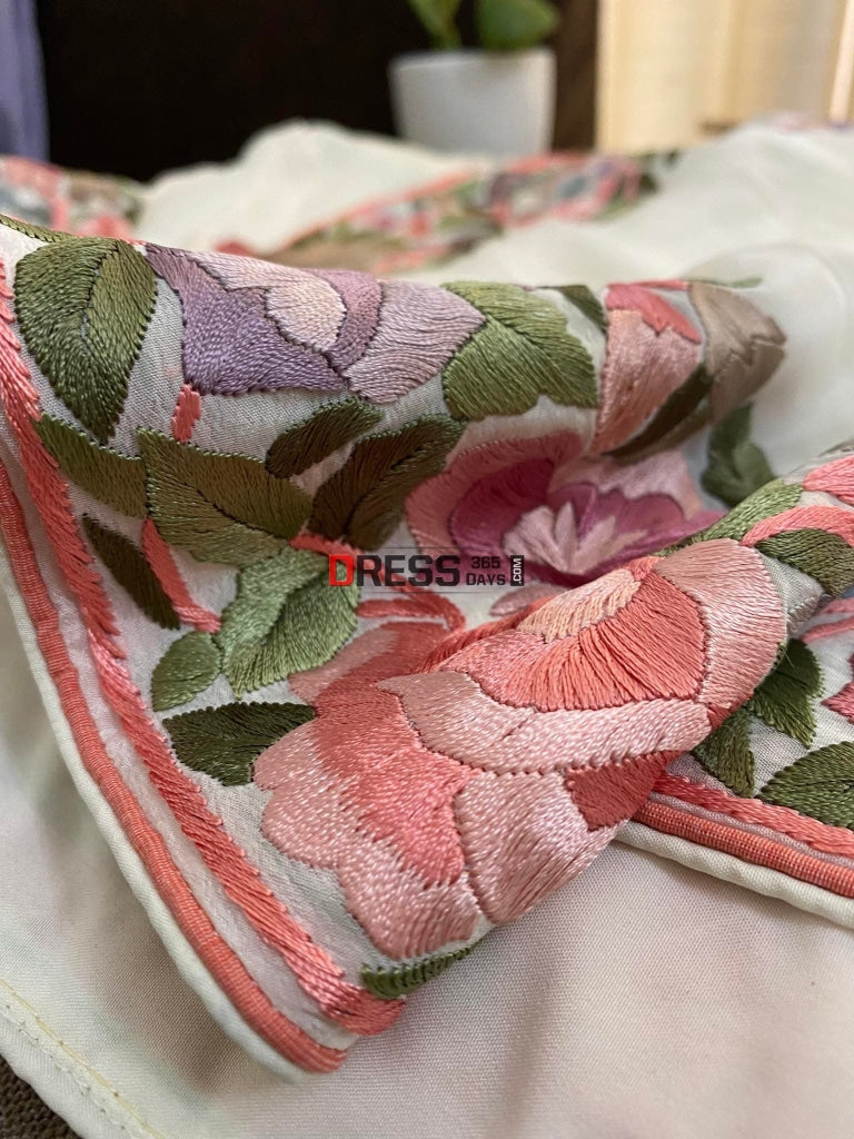 Crepe Silk Parsi Gara Saree