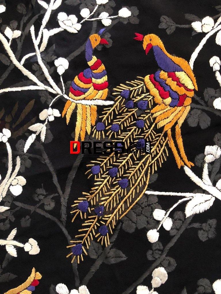 Designer Hand Embroidered Parsi Gara Dupatta