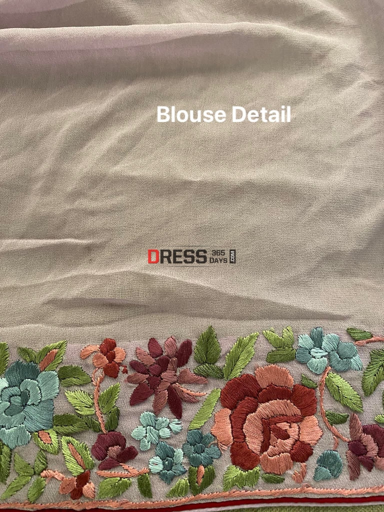 Designer Mauve Parsi Gara Saree
