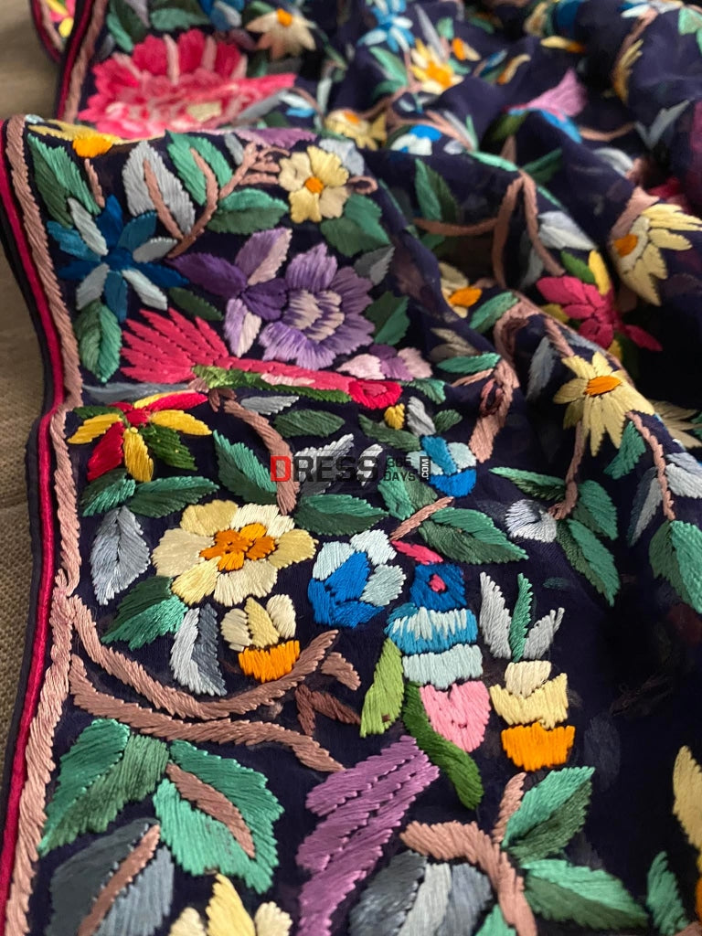 Designer Multicolour Parsi Gara Dupatta
