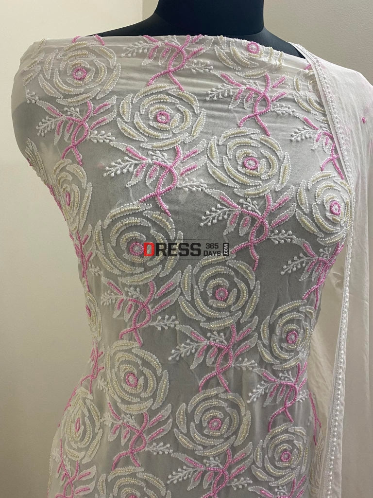 Designer Pearl Lucknow Chikankari Suit Suits