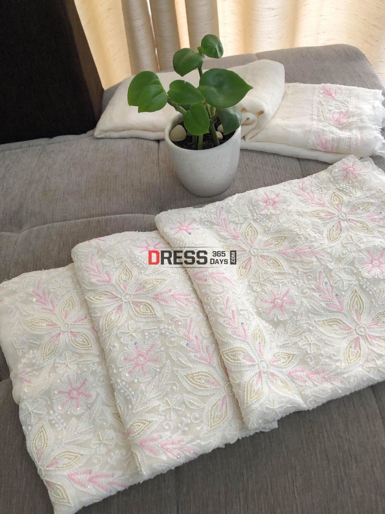 Designer Pearl Lucknowi Chikankari Suit Suits