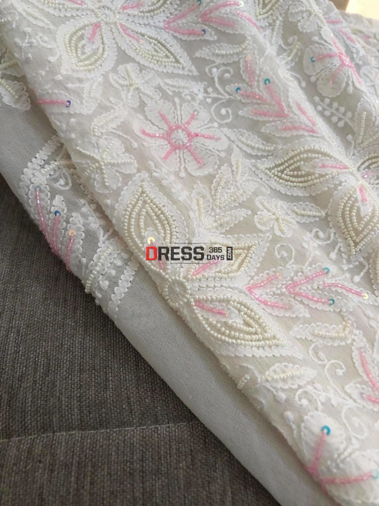 Designer Pearl Lucknowi Chikankari Suit Suits