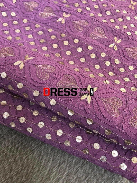 Dusty Mauve Gota Patti Chikankari Suit Suits
