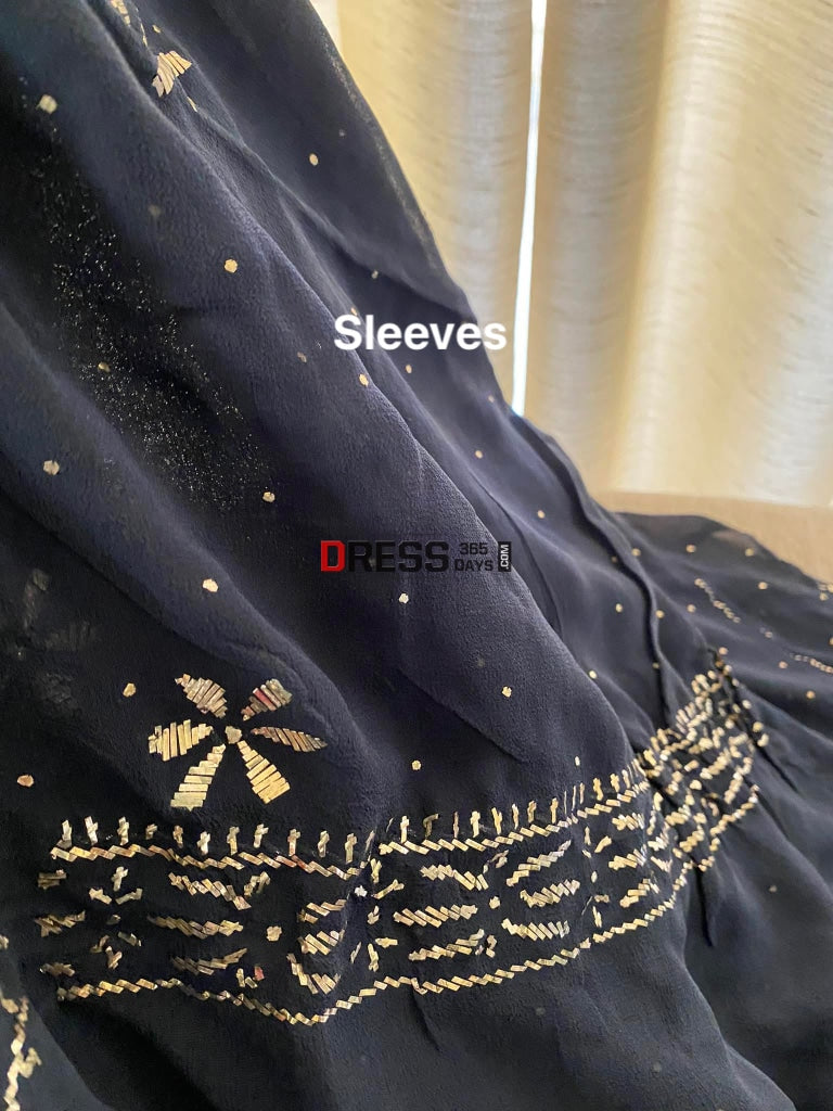 Dusty Navy Kamdani Suit Chikankari Suits