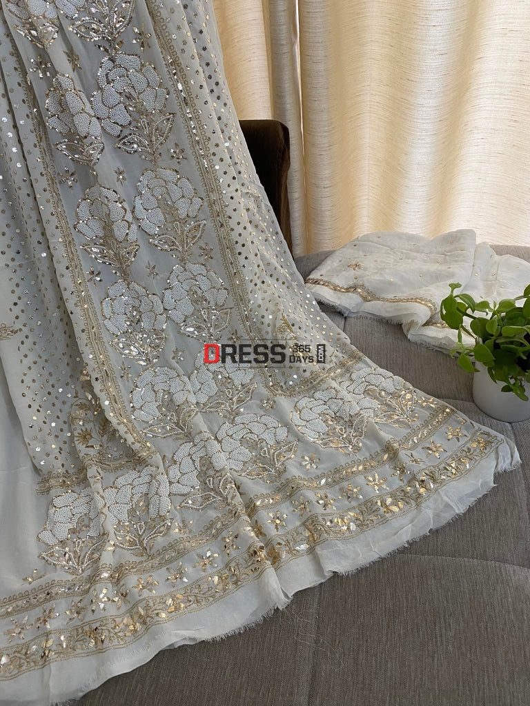 Exclusive Kamdani & Pearl Suit Chikankari Suits