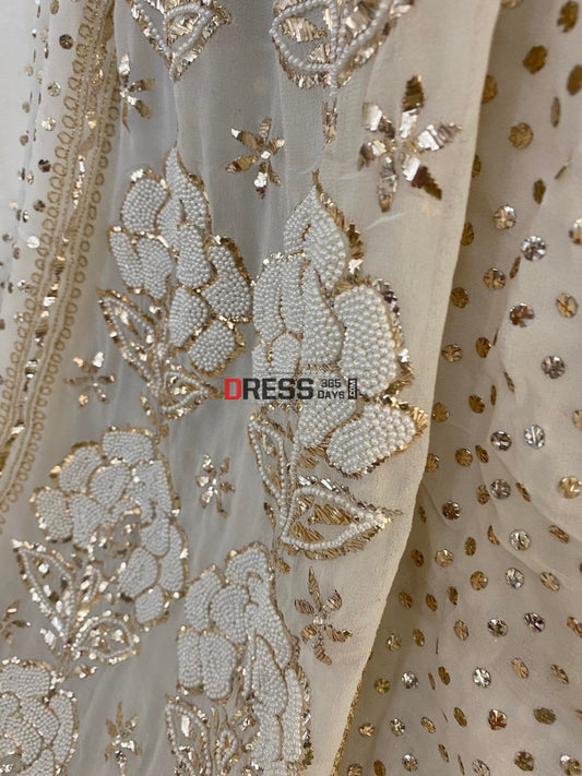 Exclusive Kamdani & Pearl Suit Chikankari Suits