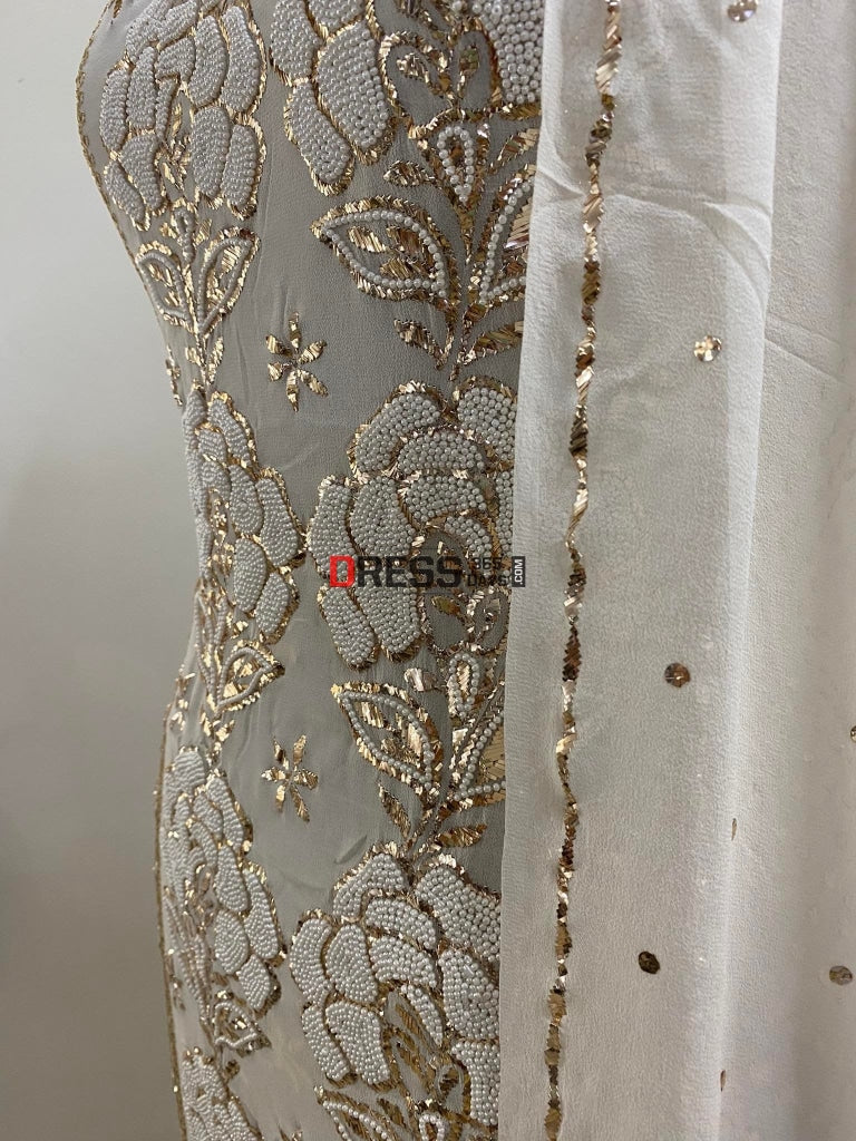 Exclusive Kamdani & Pearl Suit Chikankari Suits