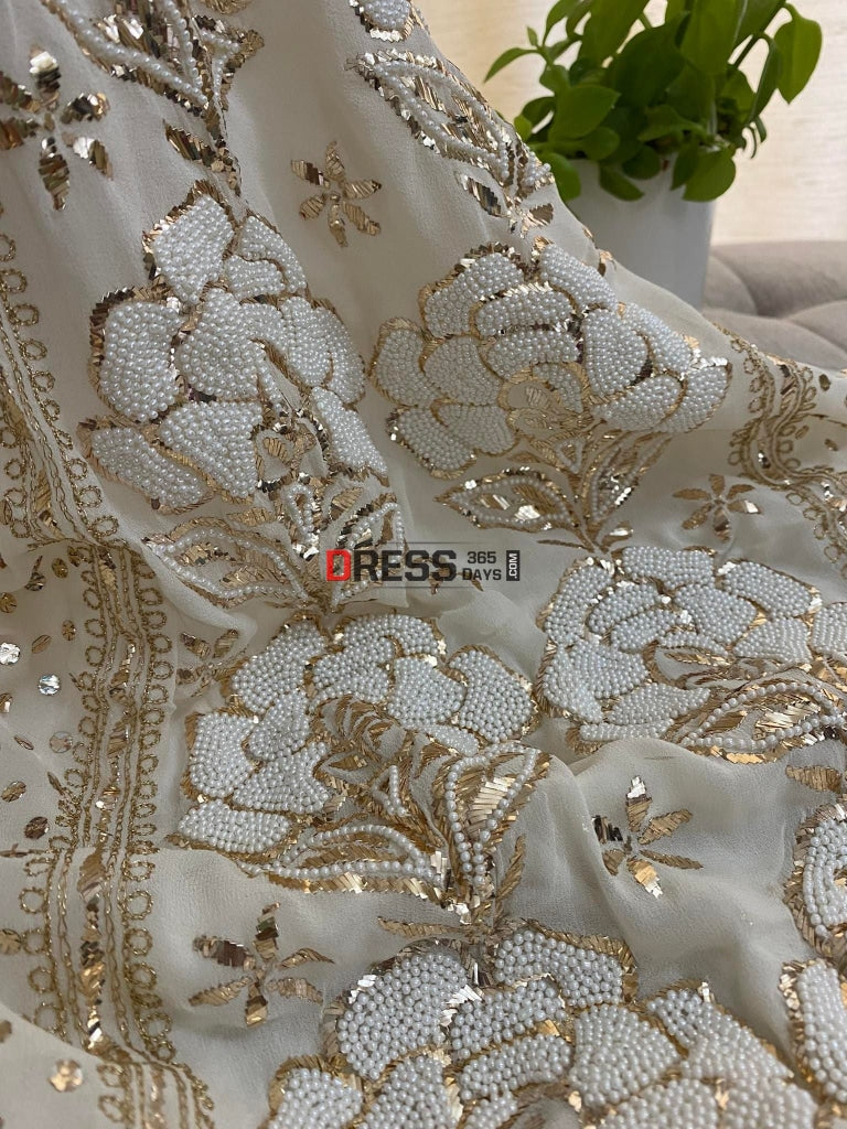 Exclusive Kamdani & Pearl Suit Chikankari Suits