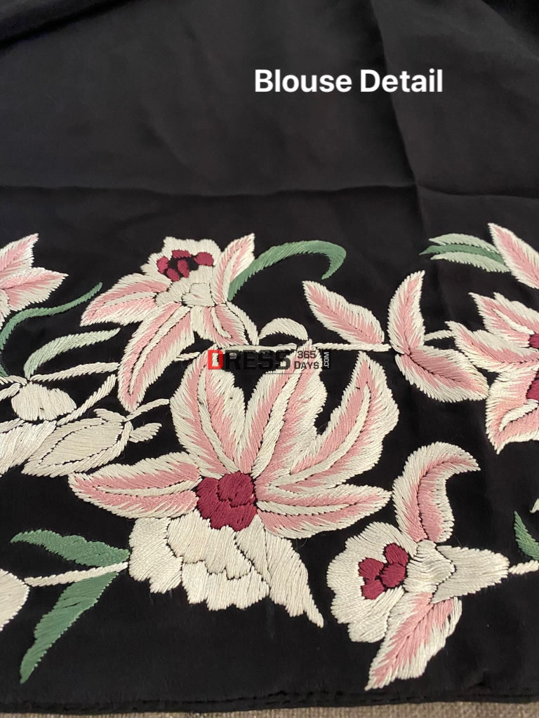 Exclusive Parsi Gara Crepe Silk Saree
