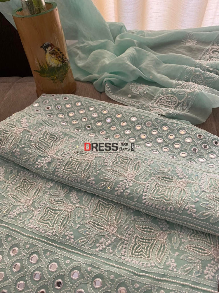 HIRA DRESS / GLITTERY SEA GREEN