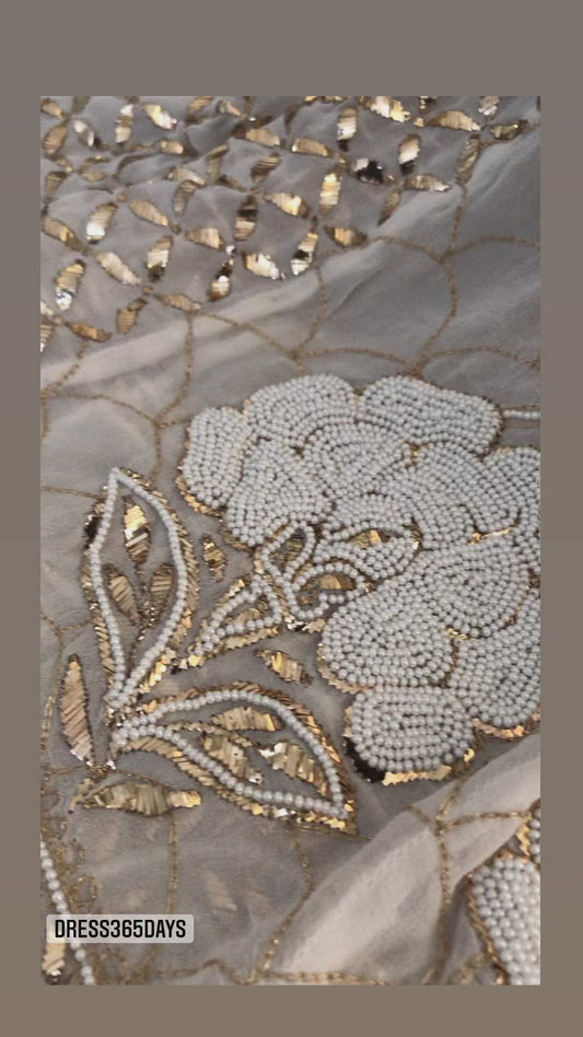 Ivory Pearl & Mukaish Anarkali Suit