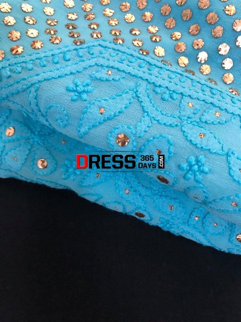 Ferozi Mukaish And Chikankari Suit Suits