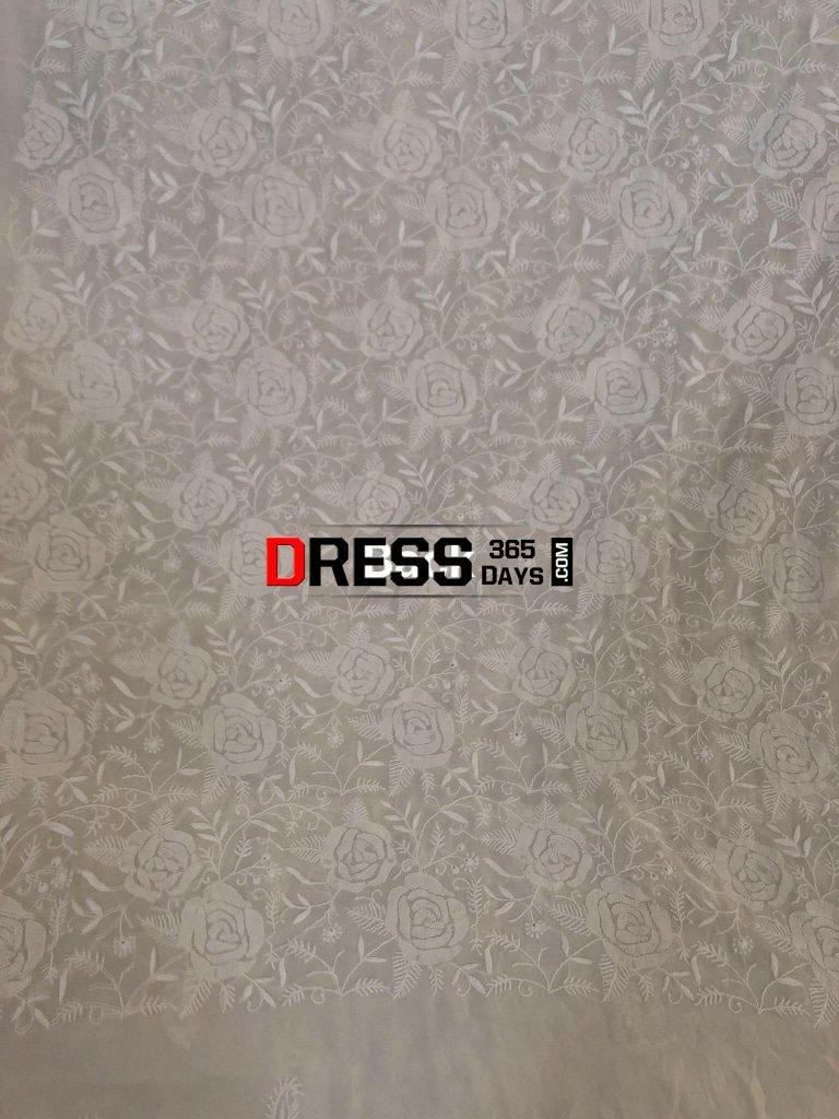 Fine Chikankari Front And Back Embroidered Suit (Lower Included) Suits