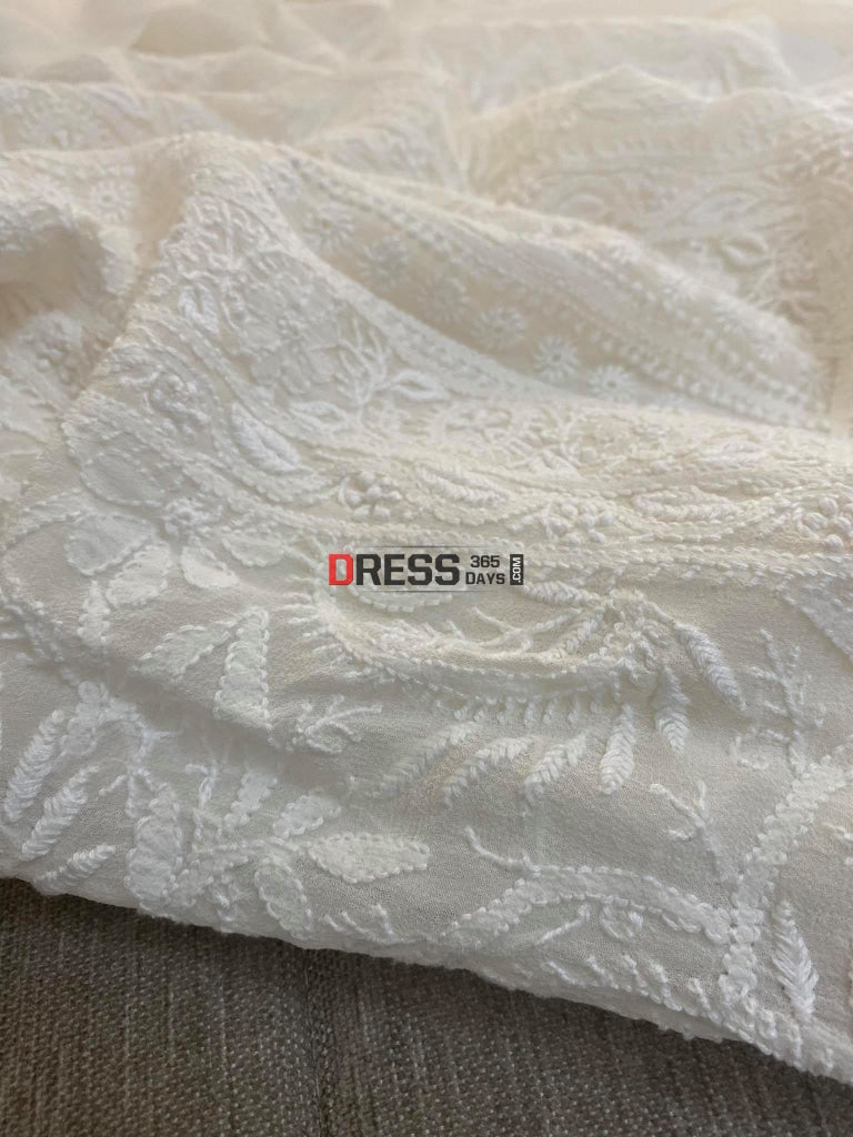 Fine Chikankari Front Back Embroidered Suit Suits