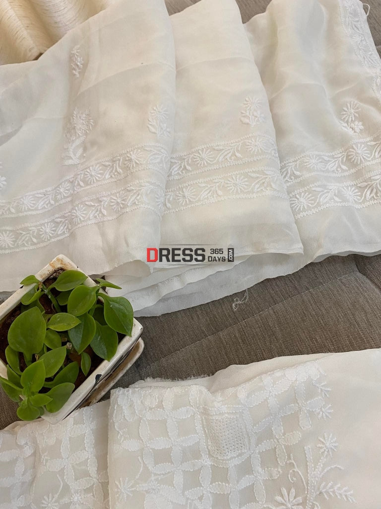 Fine Chikankari & Hand Jaali Work Suit Suits