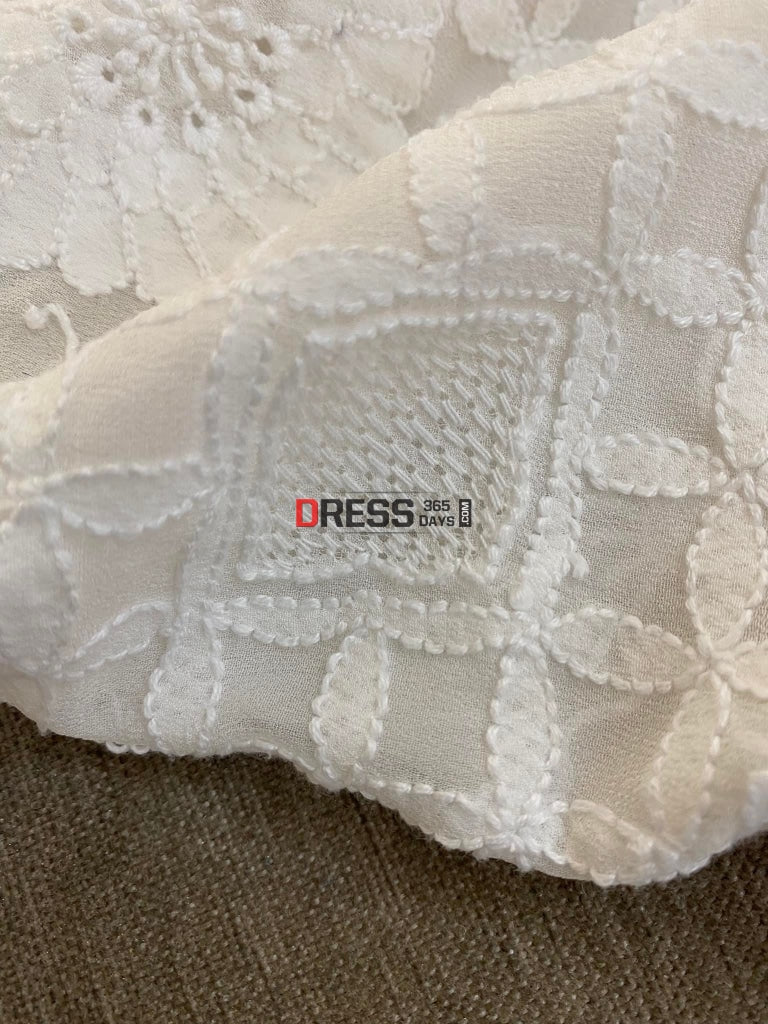 Amber Zari - Hand-Embroidered Chikankari Suit