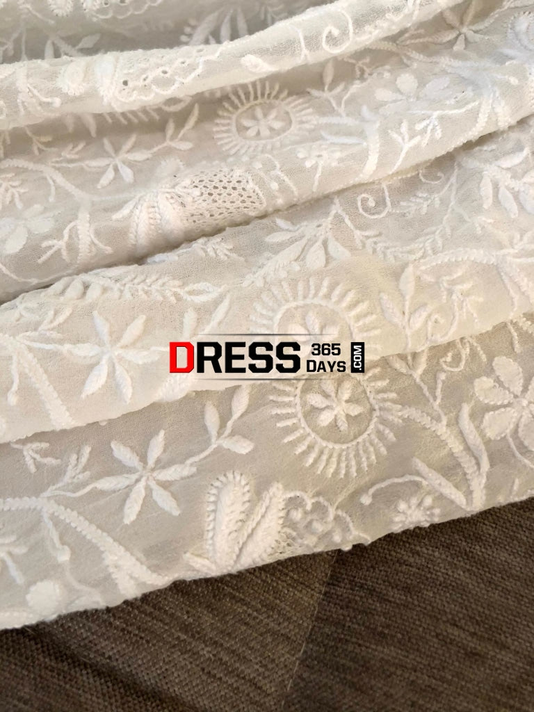 Fine Lucknowi Chikankari & Hand Jaali Work Suit Suits