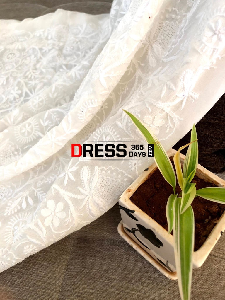 Fine Lucknowi Chikankari & Hand Jaali Work Suit Suits
