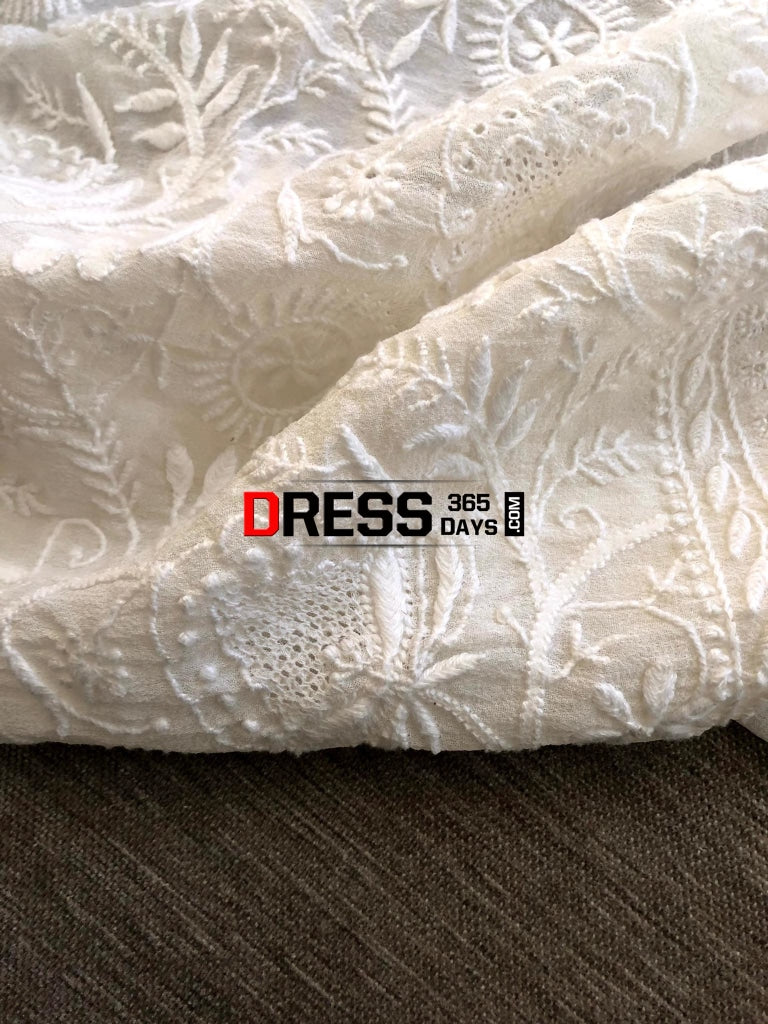 Fine Lucknowi Chikankari & Hand Jaali Work Suit Suits