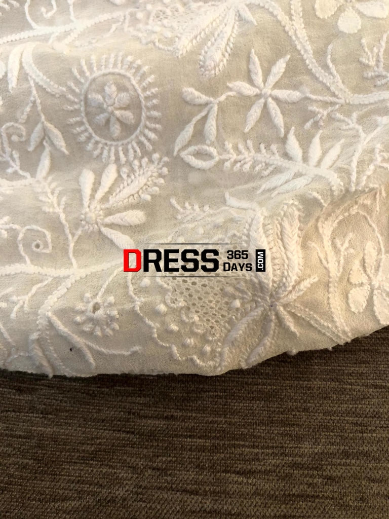 Fine Lucknowi Chikankari & Hand Jaali Work Suit Suits