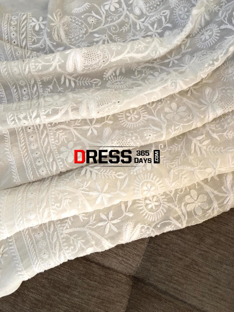 Fine Lucknowi Chikankari & Hand Jaali Work Suit Suits