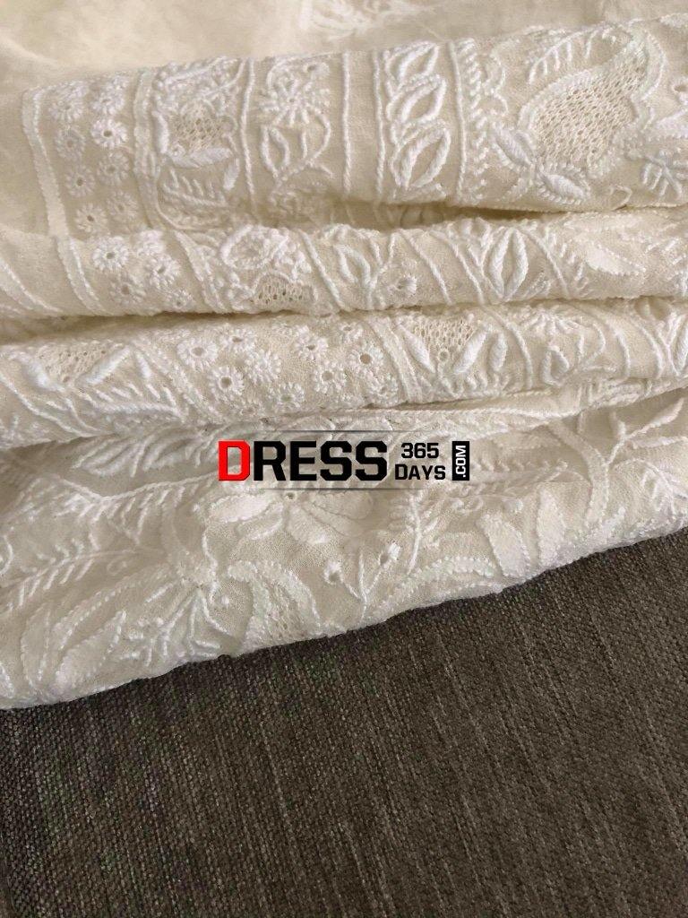 Front Back Hand Embroidered Chikankari Suit Suits