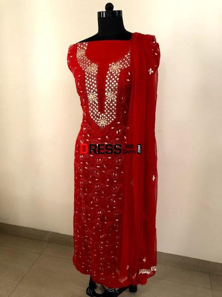 Gota Patti Chikankari Suit Suits